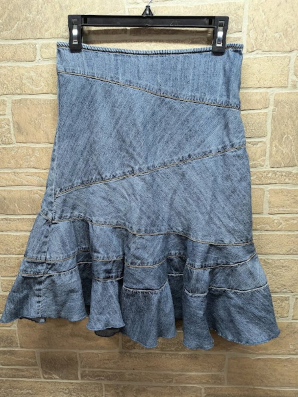 DKNY Jeans Y2K Coastal Cowgirl Denim Maxi Skirt Size 2 Utility Streetwear Boho